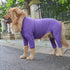 Lovelonglong Dog Pajamas - Lightweight Pure Cotton Jumpsuits for Large Medium Small Dogs, Stylish PJS, Purple S