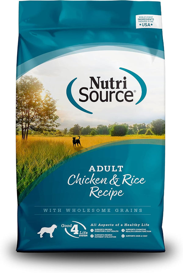Nutrisource Adult Chicken & Rice Dog Food, 5Lb