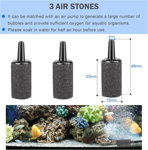 Aquarium Air Pump Accessories Set, 9.84/26.25/101.71 Feet Airline Tubing Hose, Check Valves, Air Stones