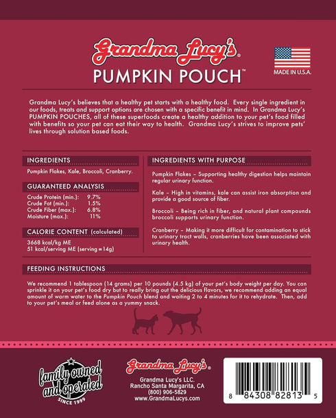 Grandma Lucy's Pumpkin Pouch, 6 oz, Bladder