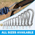 Outmate 316 Hammocks, Marine Grade Stainless Steel Carabiners Heavy Duty, Durable & Rust-Free Clips for Gym, Swing, Dog