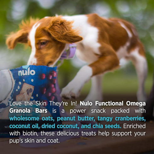10 Nulo Functional Granola Bars, Healthy Dog Treats, Oven Baked, Made with Prebiotics and Probiotics, Contains No Added