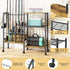 Fishing Rod Rack with Wheels, Metal Fishing Gear Shelf for Up to 12 Rods, Fishing Pole Storage Cart for Home Entryway