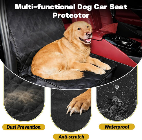 2-Pack 900D Front Seat Cover for Dogs with Side Flaps, Heavy Duty Waterproof Nonslip Dog Car Seat Cover, Scratchproof