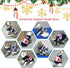 Vehomy 2Pcs Pet Puppy Christmas Sweaters, Navy Blue and Christmas White Knitwear with Reindeers Snowflakes Pattern