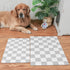 Ralxion Checkered Dog Feeding Mat: Absorbent Pet Placemat for Food and Water Bowls, Retro Modern Aesthetic, 12" X19”