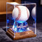 SXDSXK Baseball Display Case, Baseball Display Stand with LED Lights , Wooden Stand