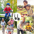 Training Wheels for Children's Bicycle, Flash Mute Wheel Stabiliser Mounted Kit for 12 14 16 18 20 Inch