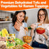 15oz 9 Dried Ramen Toppings Mixed Dehydrated Tofu & Vegetable with Mushrooms, Carrots & Cabbage, Freeze-Dried Veggies