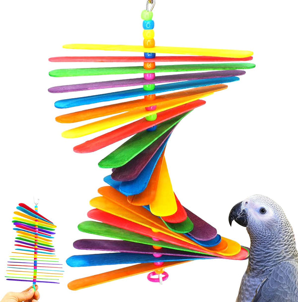 Bonka Bird Toys 867 Big Stick, 9.50" x 6", Medium Parrot Chew Cage Toy