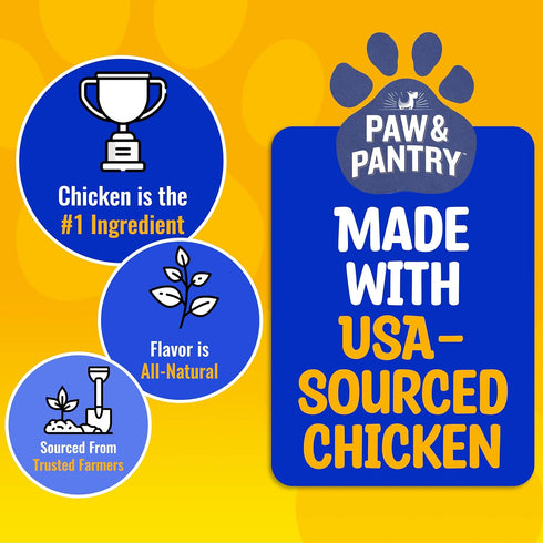 Paw & Pantry 5" Soft & Chewy USA-Chicken Wrapped Sticks for Dogs - Pack of 8 Rawhide Free Chicken Dog Treats - Grain-Free & Highly Digestible Chicken Wrapped Dog Treats - Great Savory Flavor