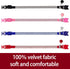 Weewooday 4 Pieces Rhinestones Cat Collars with Bell, Breakaway Pet Accessories in Soft Velvet, 4 Colors (S, Pink, Red,