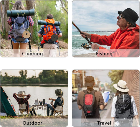 Wide Brim Sun Hat for Men Women, UPF 50+ Waterproof Fishing & Bucket Hat for Hiking Camping Safari