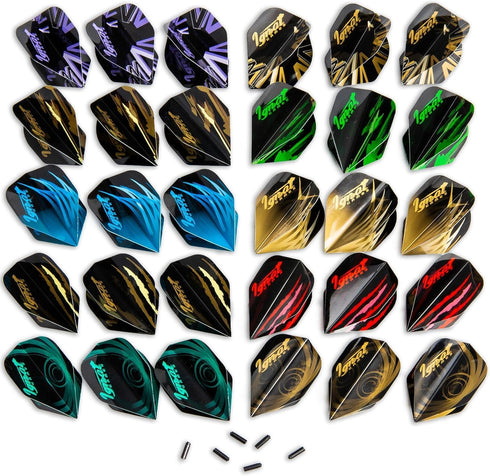 IgnatGames Dart Flights and Accessories - 18/30 GlideXPro 130 Micron Flights with 6 Flight Protectors