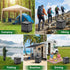ZENFUN Portable Camping Toilet, Foldable Toilet for Adults, Porta Potty with Thick Black Garbage Bag for Outdoor