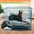 KISYYO XL Dog Bed, Deluxe Cozy Plush Fixable Dog Kennel Bed, Washable, 42 x 28 x 3 Inches, Grey