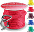 Premium Anchor Rope 50ft x 3/8 inch, Solid Braid MFP Marine Rope, Boat Anchor Line with Thimble & Shackle