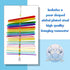 1112 by M&M Rainbow Chew Stick - Handcrafted Breakable Turnable Hanging Bird Cage Toy, Bright Colors, Spinning Sticks