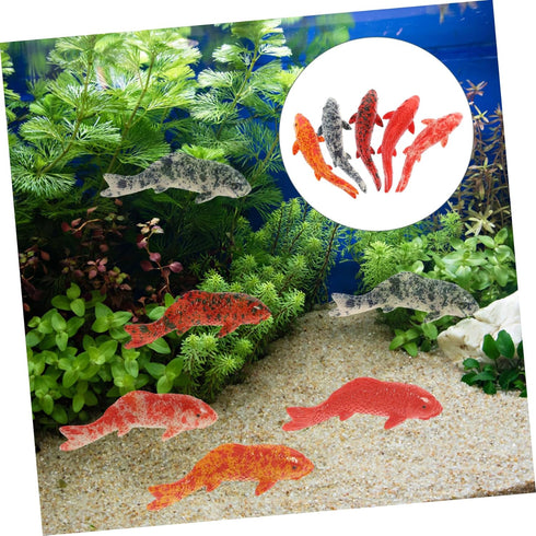 20Pcs Fish Shape Resin Fish Illustration Aquarium Supply Paper Cup Small Fish Fish Tank Supplies Fake Fish top hat Small Decorations Luminous Fish Figure Ornamental Fish