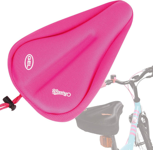 Gel Kids Bike Seat Cushion Cover, Anti-Slip Comfortable Adjustable Small Bicycle Saddle Pad, 9'' x 6''