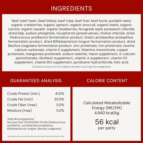 14 oz Stella & Chewy's Freeze-Dried Raw Dinner Patties - Beef Recipe - High Protein Grain-Free Puppy & Dog Food