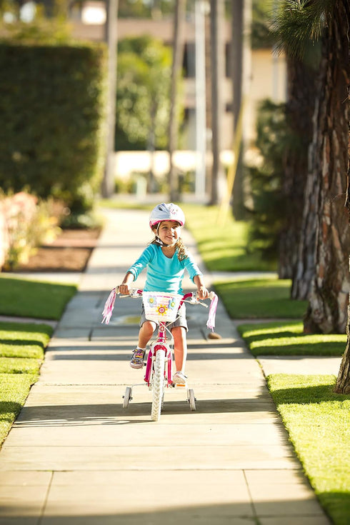 Schwinn Kids Bike Basket with Light-Up Flowers, Motion Activated, Fits Most Handlebars, Easy to Install