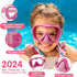 Kids Swim Goggles with Nose Cover, Diving Mask and Mesh Bag with Ear Plugs