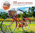 Toyvian Wicker Bike Basket Front Carrier Capacity Pet Basket for Cats Dogs Handwoven Storage Practical Bicycle