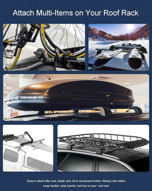 T Slot Bolts for Thule, Yakima Roof Rack Cross Bars, Stainless Square T Track Bolt Adapter for Securing Racks