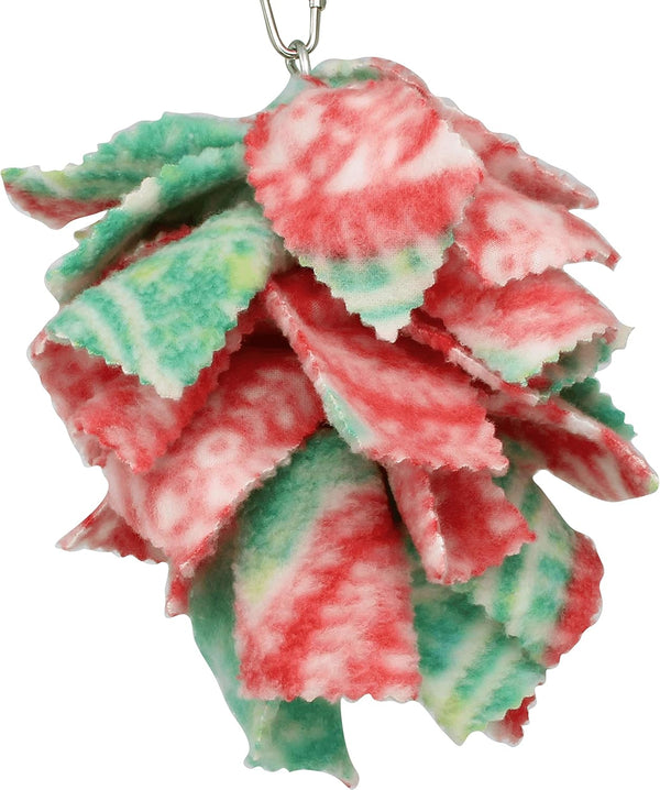 Bonka Bird Toys 1556 Small Fluff Cuddle, Colorful Fabric Hanging Toy for Parrot, Parrotlet, Budgie