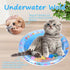 Generic Cat Water Mat, Pet Water Bed with Fish, Thickened Sensory Play Mat for Cats, Leak-Proof Inflatable Cooling