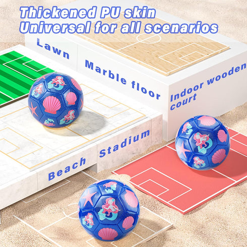 Size 3 Soccer Ball Glitter, Girls Soccer Ball Size 3, Beginners Sports Ball for Outdoors Recreation, Christmas Gifts