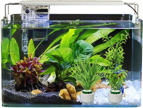 12 Pack Anti-Floating Ceramic Aquarium Plant Rings, Fixed Rings for Fish Tank Accessories