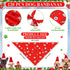 120 Set 30 Sanwuta Pcs Christmas Dog Bandanas Bulk Xmas Bandanas for Dogs Triangle Kerchief Bibs Scarf for Pet