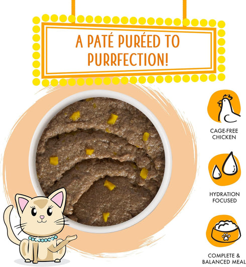 Weruva Classic Cat Paté, Who Wants to Be a Meowionaire? with Chicken & Pumpkin, 5.5oz Can (Pack of 8)