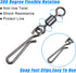 Fishing Clips Kit, 60/200pcs Quick Snaps, Barrel Snap Swivel, Rolling Swivel, Safety Snap for Freshwater Saltwater