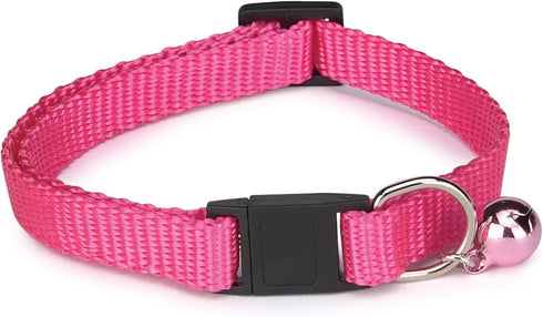 Guardian Gear Nylon Cat Collar, Flamingo Pink, 8-12-Inch