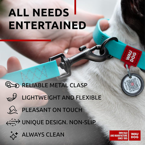 WAUDOG Waterproof Dog Leash, 4 Ft / 6 Ft, Anti-Slip for Large, Medium, Small Dogs, Heavy Duty, Water & Dirt-Resistant