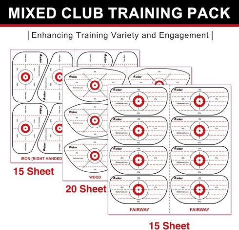 Golf Impact Tape - High-Resolution Strike Stickers for Iron, Wood & Fairway Clubs, Non-Residue Swing Training Aid