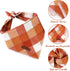 MR. CHUBBYFACE Fall Orange Plaid Dog Bandanas Reversible Triangle Bibs Scarf Accessories for Dogs Cats Pets