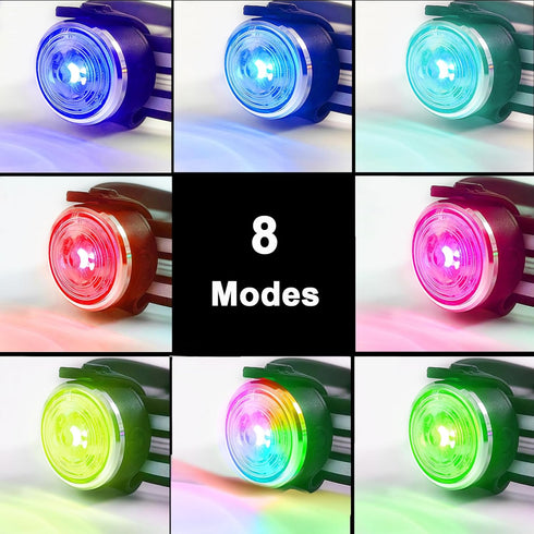 2-Pack Dog Lights for Night Walking, Upgraded Rechargeable Clip-On Collar Lights, IP66 Waterproof