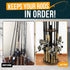 Rush Creek Creations 16 Round Fishing Rod Rack - Dark Walnut Fishing Pole Holder and Storage
