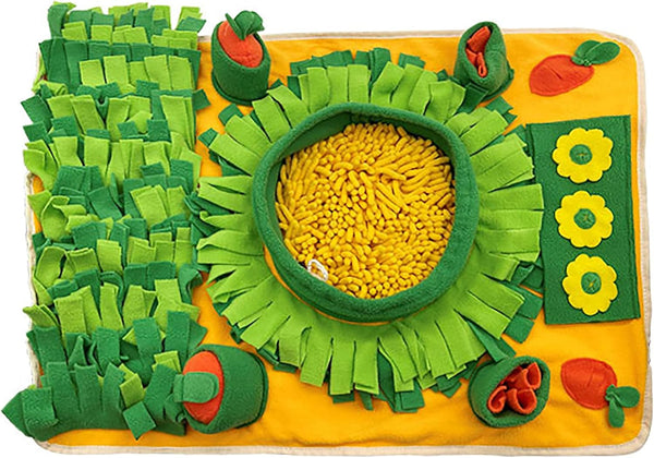 Pet Olfactory Feeding Pad Training Mat - Interactive Puzzle Toy for Dogs & Cats - Natural Foraging Tool - Spring