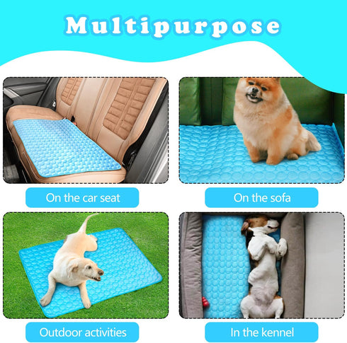 Dog Cooling Mat, Easy Washable Cooling Bed for All Pets, Perfect for Indoor and Outdoor Use, 59" x 40"