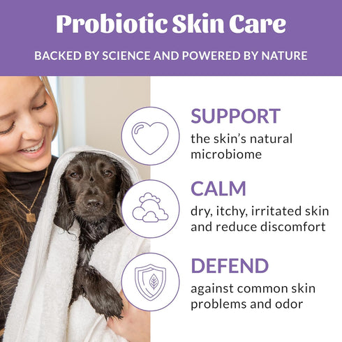 Omega-3s, 97% 16oz, 2-Pack Skout's Honor Probiotic Dog Shampoo & Conditioner with Avocado Oil & Natural, Paraben