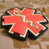 Red and White Glow-in-the-Dark Medical Cross Patch