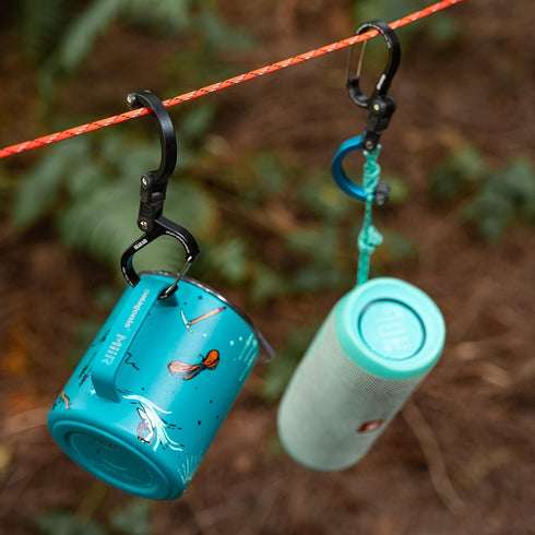 GEAR AID HEROCLIP Mini Carabiner Gear Clip and Hook for Hanging Bags, Purses, Lanterns, Tools, and More