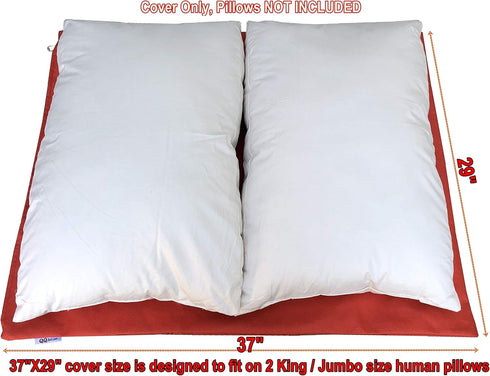 DIY Pet Bed Pillow Duvet, Waterproof Cover for Dog or Cat in Medium 37"X29" Vibrant Tangerine Tango Color