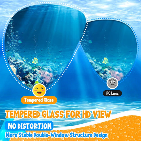Kids Snorkel Set, Dry Top Snorkeling Gear Combo Set, Diving Snorkel Mask & Swimming Goggles for Youth