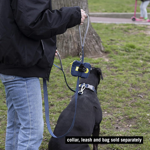 BUILT Pet Nightsafe Dog Leash, Medium, Navy and Yellow
